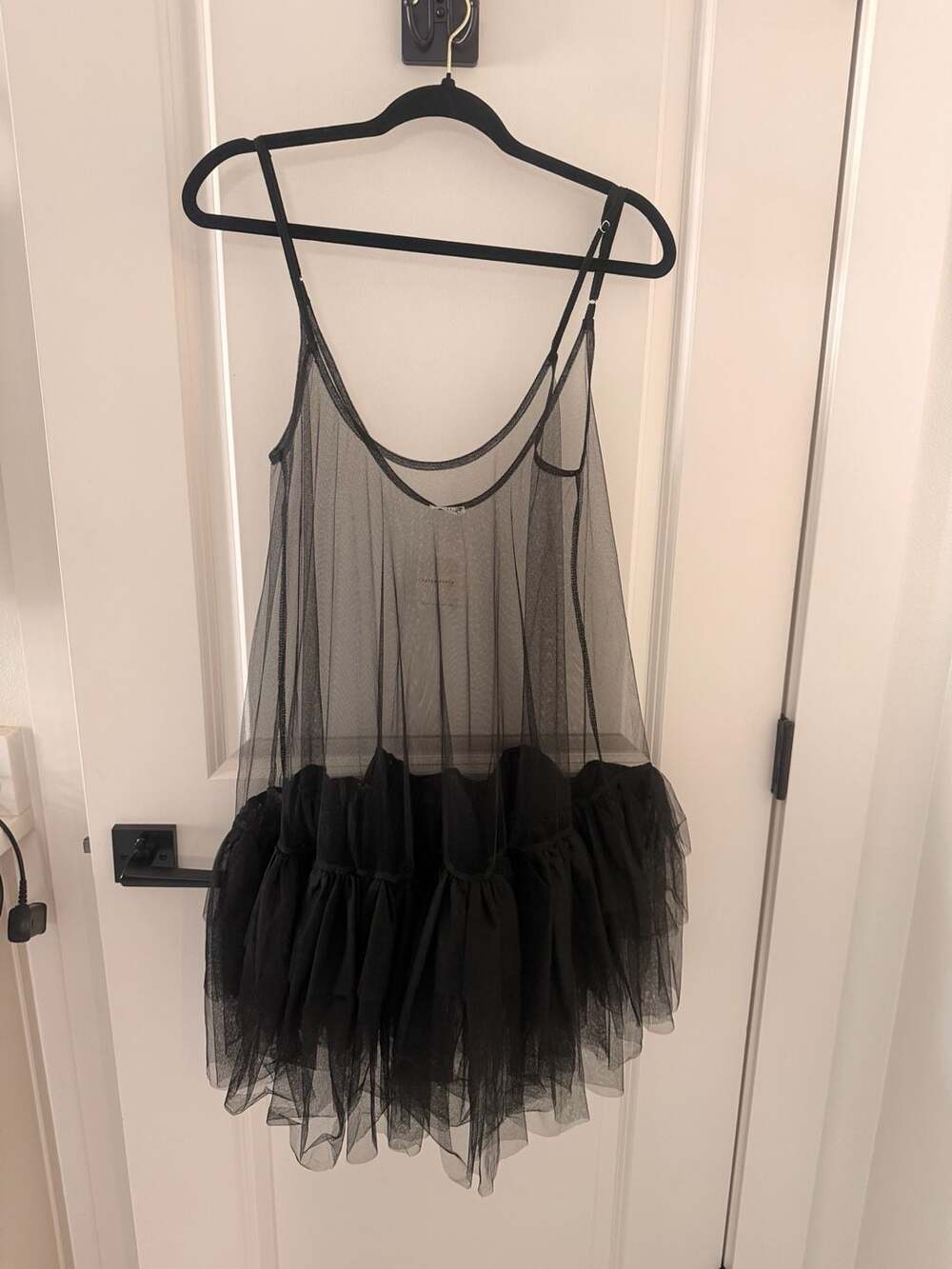 Free People Adella Slip Dress Black